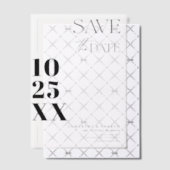 Modern Elegant Eenvoudig Vet Script Bewaar de datu Vellum Uitnodigingen (Offset (Uitnodiging))