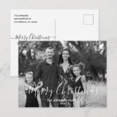 Modern Elegant Eenvoudig Vrolijk Kerstfeest met Fo Briefkaart (Voorkant / Achterkant)