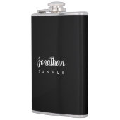 Modern Elegant Eenvoudige Sjabloon Typografie Naam Heupfles (Links)