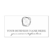 Modern Elegant Eigen Business Logo Custom toevoege Rubberstempel (Afrduk)