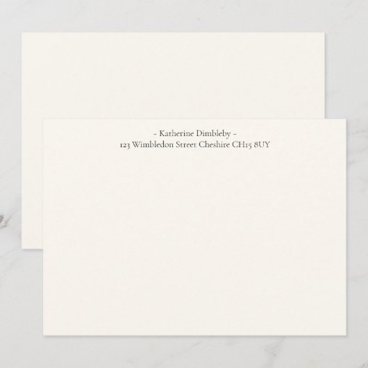 Modern Elegant Elegshell Wit | Opmerking Notitiekaartje (Voorkant / Achterkant)