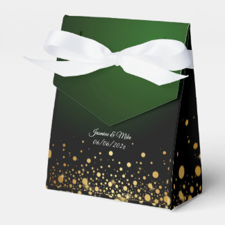 Modern Elegant Emerald Green bevoordeelt dozen Bedankdoosjes
