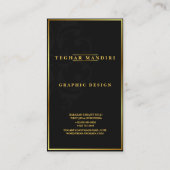 Modern Elegant en Luxurous Gold Visitekaartje (Achterkant)