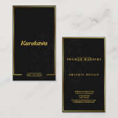 Modern Elegant en Luxurous Gold Visitekaartje (Voorkant / Achterkant)