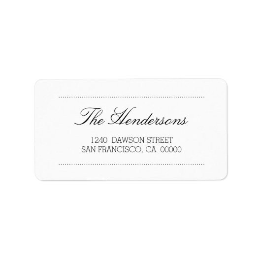 Modern Elegant en minimalistisch Etiket (Voorkant)