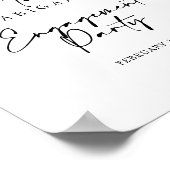 Modern Elegant Engagement Party WelkomstPoster Poster (Hoek)