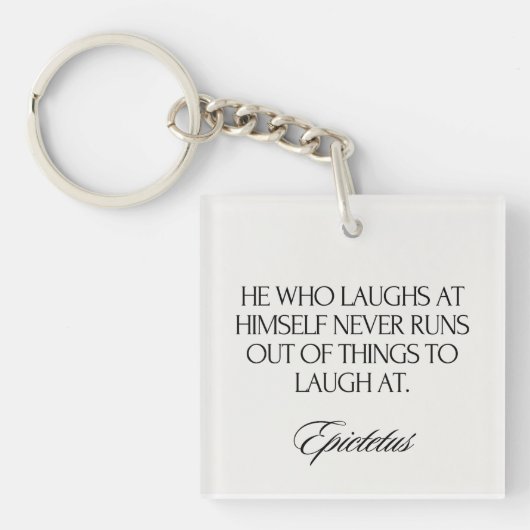 Modern Elegant Epictetus Stoic Chic Sleutelhanger (Voorkant)