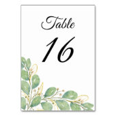 Modern Elegant Eucalyptus Greenery Wedding Kaart (Voorkant)