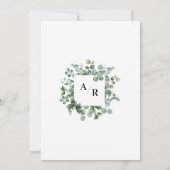 Modern Elegant Eucalyptus Greenery Wedding Kaart (Achterkant)