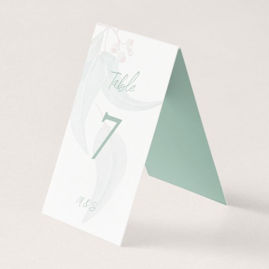 Modern Elegant Eucalyptus Mint Boho Chic Kaart (Voorkant)