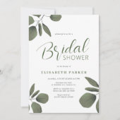 Modern elegant eucalyptus vrijgezellenfeest kaart (Voorkant)