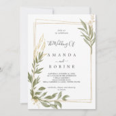 Modern Elegant Eucalyptus Weddenschap Kaart (Voorkant)