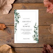 Modern Elegant Eucalyptus Weddenschap Kaart