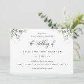 Modern Elegant Eucalyptus Wedding Kaart (Staand voorkant)