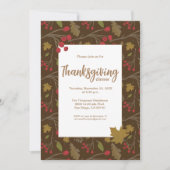 Modern Elegant Fall laat Thanksgiving Brown Kaart (Voorkant)