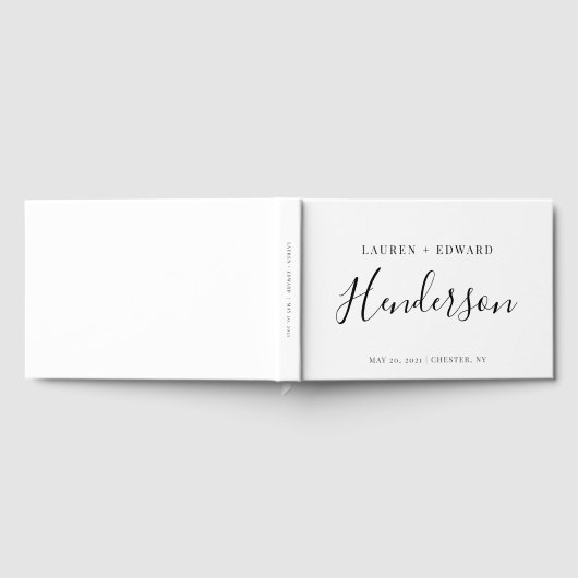 Modern Elegant Family Name Wedding Gastenboek (Volledig)
