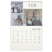 Modern Elegant Family Photo Calendar Kalender (Feb 2026)