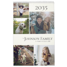 Modern Elegant Family Photo Calendar Kalender