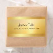 Modern Elegant Faux Gold Cool Script Template Etiket (Insitu)