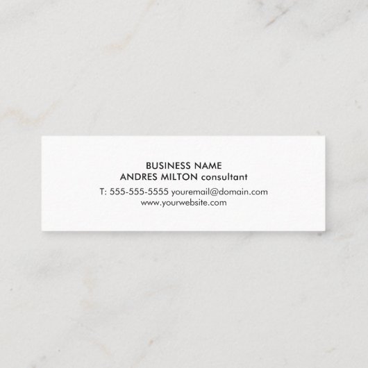 Modern Elegant Faux Gold Donk Monogram Mini Visitekaartje (Achterkant)