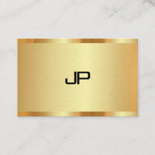 Modern Elegant Faux Gold Monogram Professional Visitekaartje