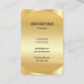 Modern Elegant Faux Gold Sjabloon Custom Luxury Visitekaartje (Achterkant)