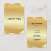 Modern Elegant Faux Gold Sjabloon Custom Luxury Visitekaartje (Voorkant / Achterkant)