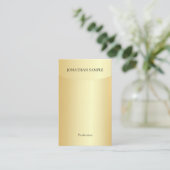 Modern Elegant Faux Gold Sjabloon Professional Visitekaartje (Staand voorkant)