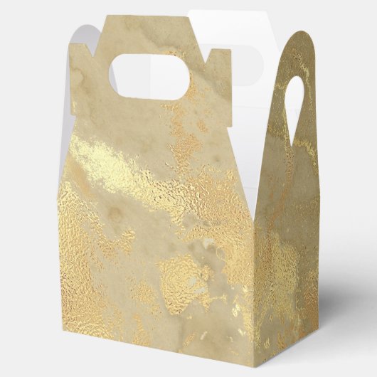 Modern Elegant Faux Gold Waterverf Marble Pattern Bedankdoosjes (Geopend)
