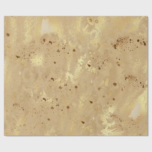 Modern Elegant Faux Gold Waterverf Marble Pattern Cadeaupapier (Vlak)