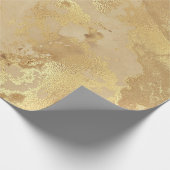 Modern Elegant Faux Gold Waterverf Marble Pattern Cadeaupapier (Hoek)