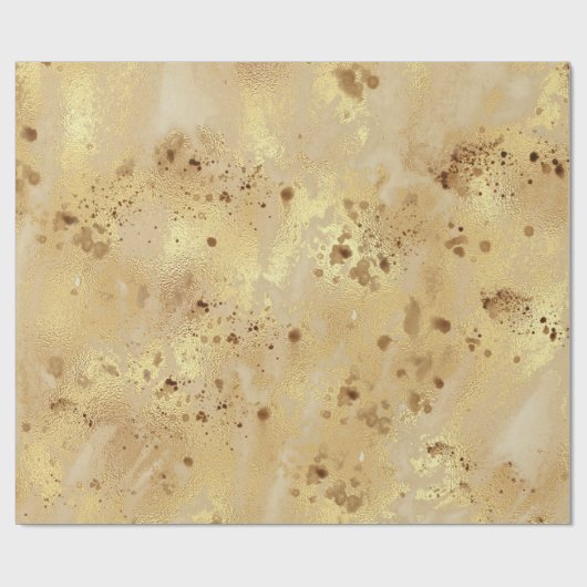 Modern Elegant Faux Gold Waterverf Marble Pattern Cadeaupapier (Vlak)