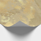 Modern Elegant Faux Gold Waterverf Marble Pattern Cadeaupapier (Hoek)