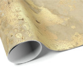 Modern Elegant Faux Gold Waterverf Marble Pattern Cadeaupapier (Rol Hoek)