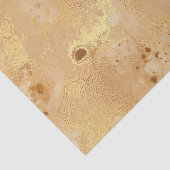 Modern Elegant Faux Gold Waterverf Marble Pattern Tissuepapier (Detail)
