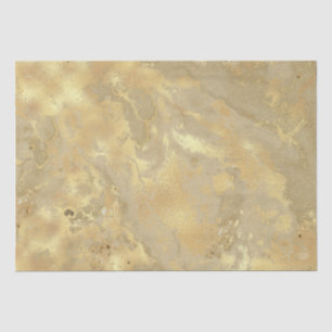 Modern Elegant Faux Gold Waterverf Marble Pattern Tissuepapier