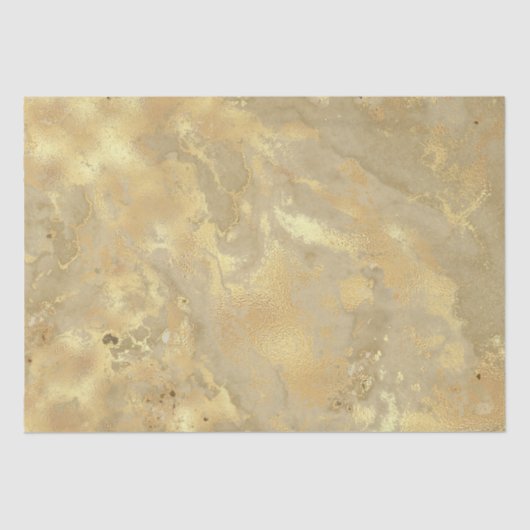 Modern Elegant Faux Gold Waterverf Marble Pattern Tissuepapier (Voorkant)