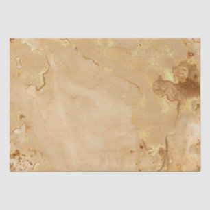 Modern Elegant Faux Gold Waterverf Marble Pattern Tissuepapier