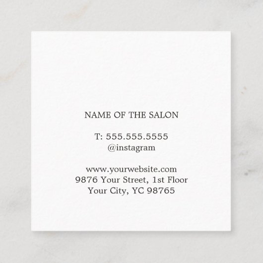 Modern Elegant Faux Goud Grijs Wit Schoonheidssalo Afsprakenkaartje (Achterkant)