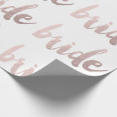 modern elegant faux roos gold " bride " cadeaupapier (Hoek)