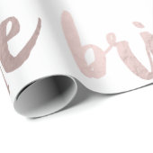 modern elegant faux roos gold " bride " cadeaupapier (Rol Hoek)