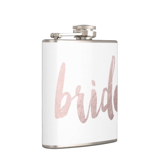 modern elegant faux roos gold " bride " heupfles (Rechts)