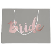 modern elegant faux roos gold " bride " large cadeautasje (Voorkant)