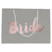 modern elegant faux roos gold " bride " large cadeautasje (Achterkant)