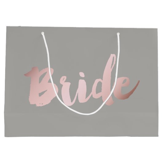 modern elegant faux roos gold " bride " large cadeautasje (Achterkant)
