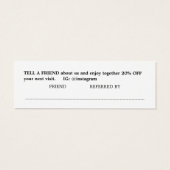 Modern Elegant Faux Rose Gold Salon Mini Visitekaartjes (Achterkant)