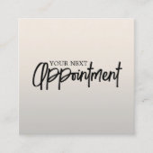 Modern Elegant Faux Silver Beauty Salon Afsprakenkaartje (Voorkant)