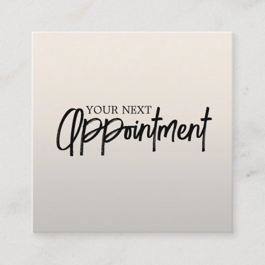 Modern Elegant Faux Silver Beauty Salon Afsprakenkaartje (Voorkant)