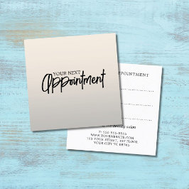 Modern Elegant Faux Silver Beauty Salon Afsprakenkaartje