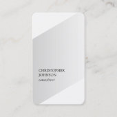 Modern Elegant Faux Silver Geometric Consultant Visitekaartje (Voorkant)